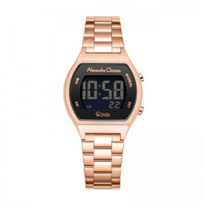 Alexandre Christie AC 9384 Rosegold Black Steel LHBRGBA